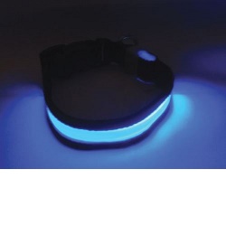 Svítící obojek velikost L, růžový 40-60cm